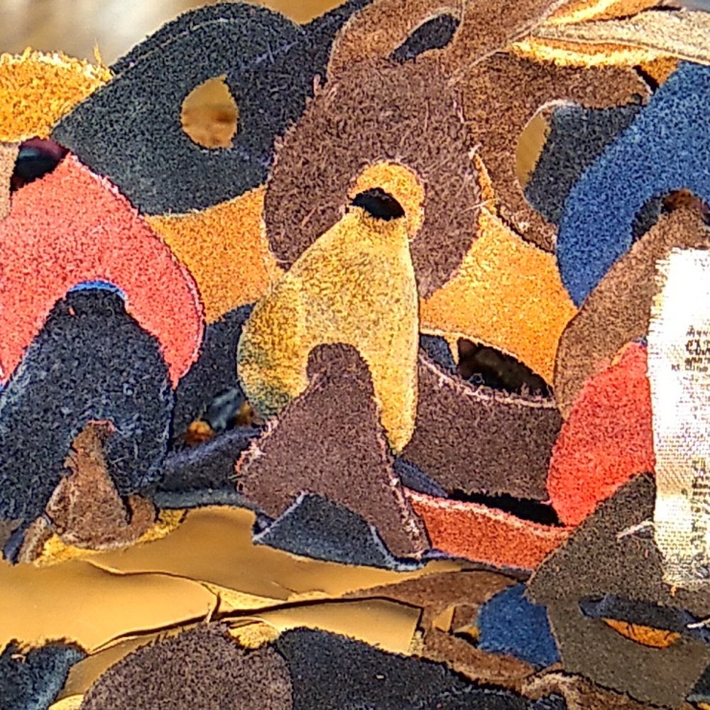 Hobo Leather Patchwork Pieces Bag Perfect Vintage… - image 3